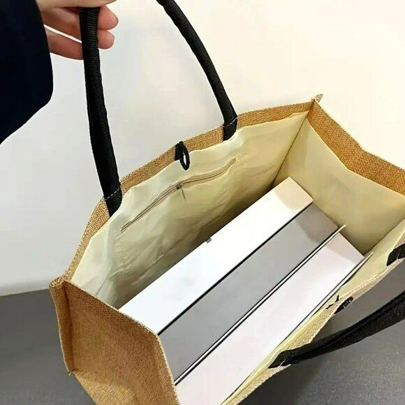 "With God All Things Are Possible" Tote Bag with Inner Pocket & Zipper Clutch (S - Picture 4 of 5